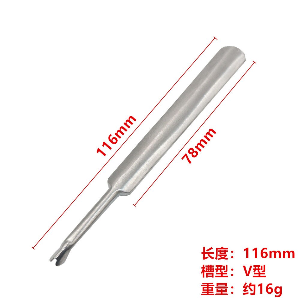 DIY Leather Tool Stainless Steel V Shaped U-Shaped Leather Groover Leather Sculpture Leather Art Simplicity Edger Trenching Tool: V Shaped 116 Size