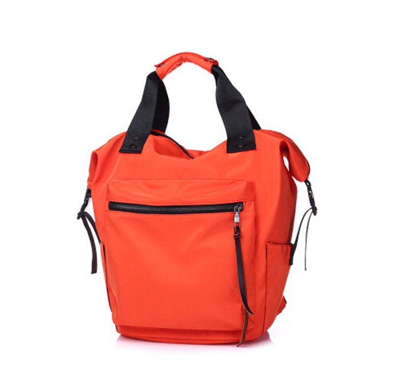 Mochila feminina multifuncional, bolsa de ombro portátil antirroubo estilo universitário saco do saco: Orange Red
