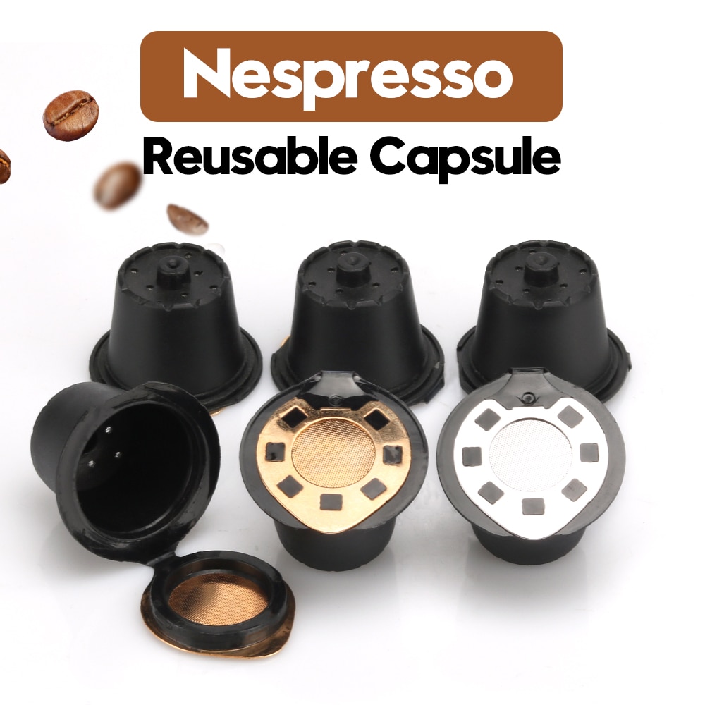 Koffie Filters Voor Nespresso Rvs Mech Hervulbare Koffie Capsule Pod Druppelaar Mand Cup Cafeteira Zilver Goud