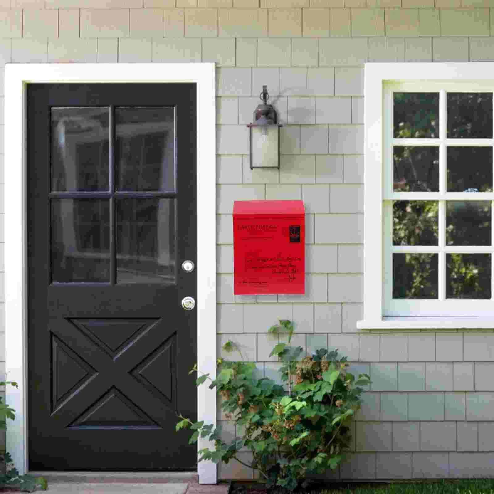 Vintage Mailbox Lockable Mail Box Suggestion Box Retro Wall Mounted Mailbox