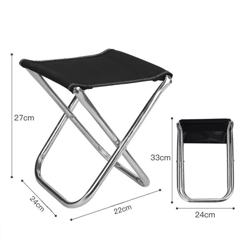 Mini Portable Folding Stool Ultra Light Outdoor Slacker Chair Hiking Fishing Camping Seat B2Cshop: Dark Gray