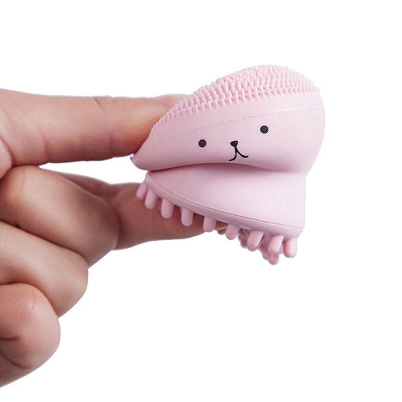 Octopus-cepillo de limpieza facial para lavado de silicona, limpiador de poros pequeño, exfoliante, en caja, cepillo de cuidado de la piel