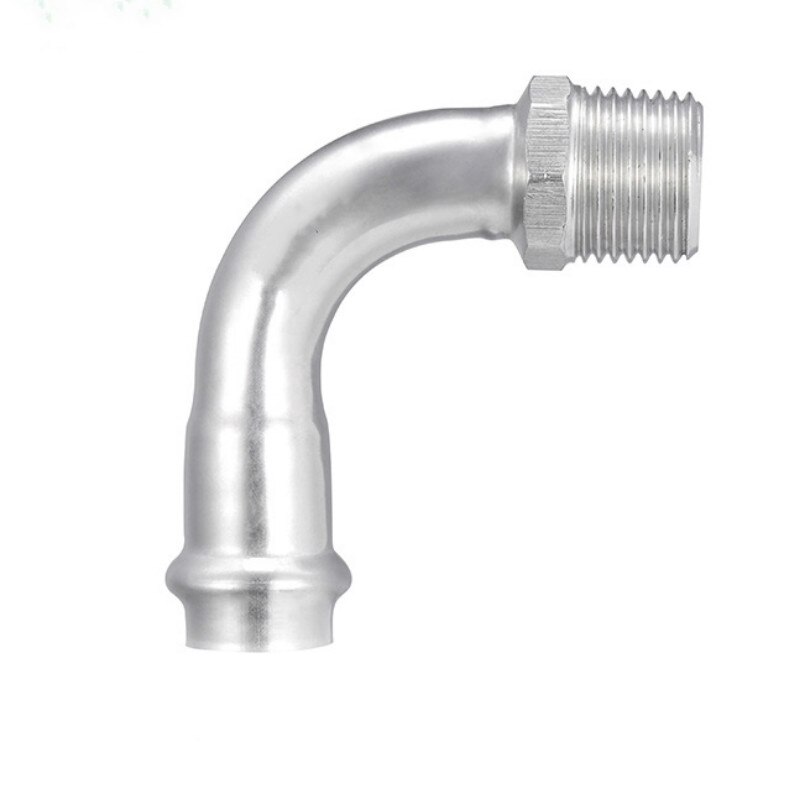 Tri Clamp Male 90 Degree Elbow 304 Stainless Steel Pipe Fitting Water Gas DN15-DN50 Stainless Steel Pipe Fitting Connectors