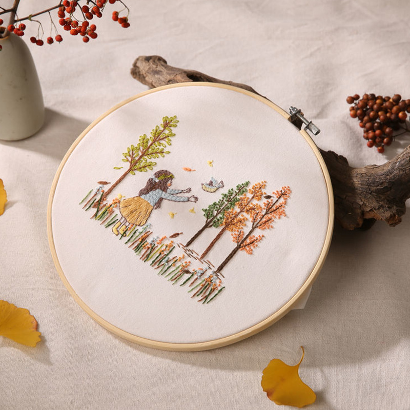 3D Stickerei DIY Kreuz Stich Bausätze Karikatur Blume aufbringen Hand einstellen mit Stickerei Band Handgemachte Kunst Handwerk NäHenne