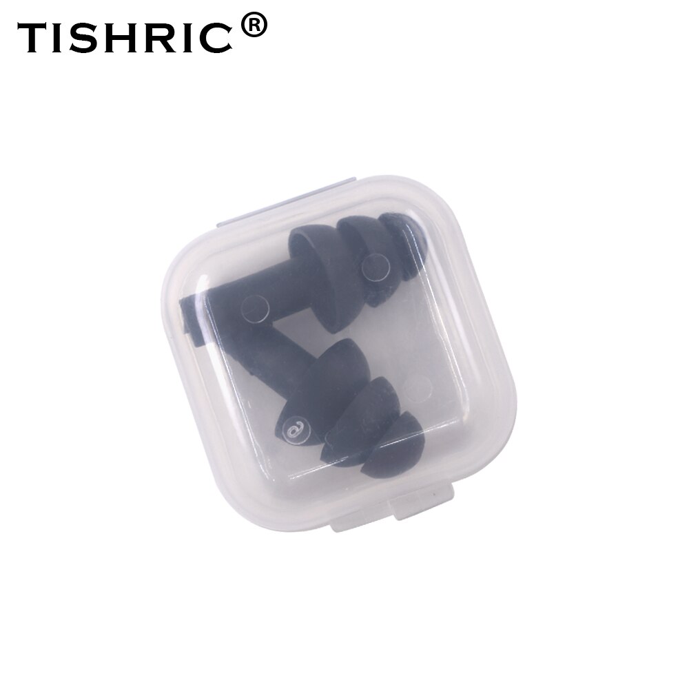 Tashric tampões de ouvido de silicone para dormir tampões de ouvido de ruído protetor de ouvido sono tampões de ouvido anti-ruído para natação plugue de ouvido: Black