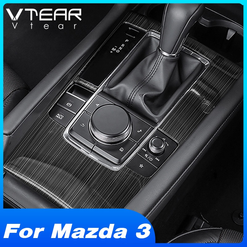 Vtear Für Mazda 3 Zubehör Innere Center konsole wasser tasse Tafel Getriebe rahmen trimmen Abdeckung Auto dekoration/chrom