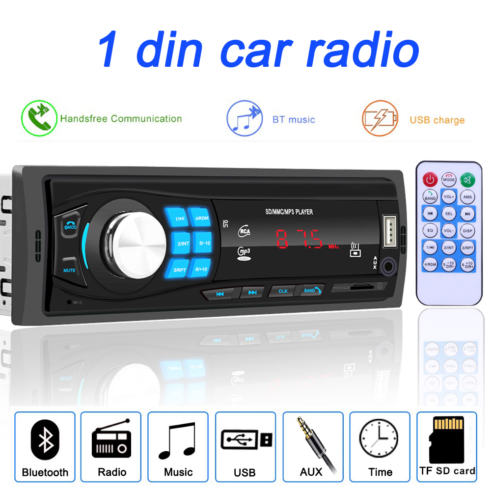 Bluetooth Autoradio 12V Car Stereo Radio FM Aux-IN Input Receiver SD USB In-dash 1 din Car MP3 Multimedia Player