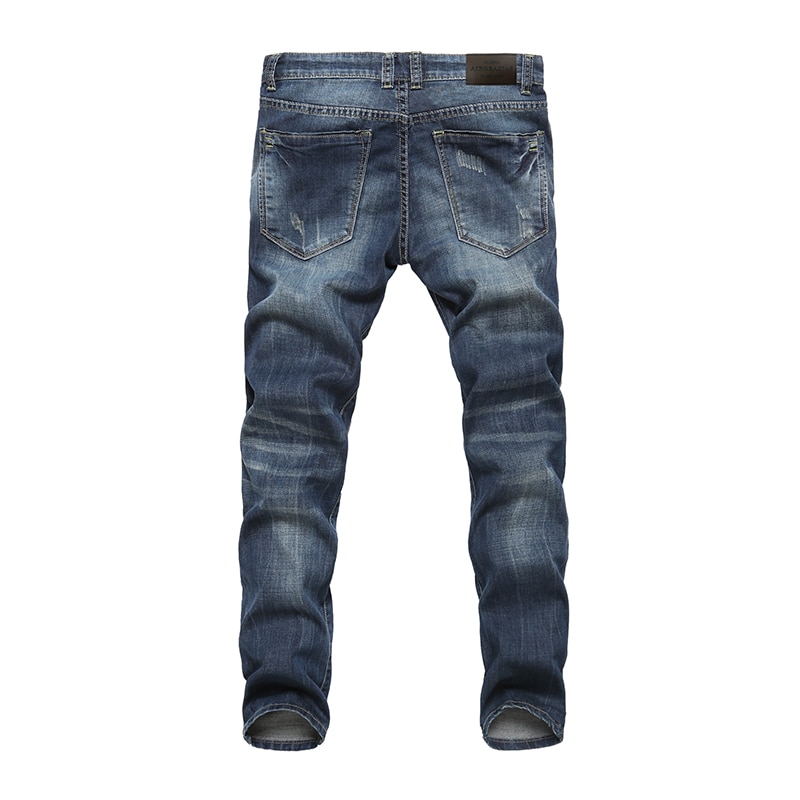 AIRGRACIAS Men Jeans Biker Jeans Strech Casual Denim Jean For Men Hight Cotton Male Long Trousers Size 28-40