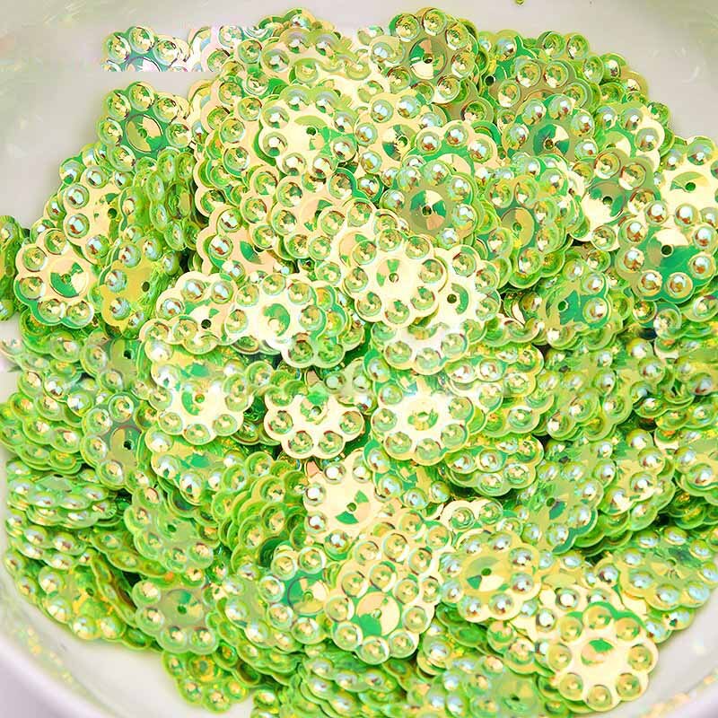 12mm Zonnebloem Goud Kraal Pailletten Geschikt voor Stadium Kleding Accessoires Handleiding DIY Sequin Party Decoratie Materiaal: 0440