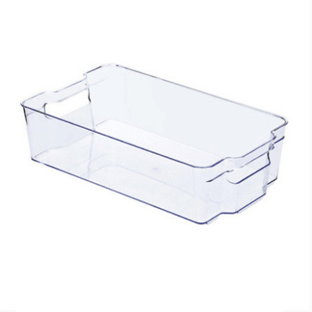 Refrigerator Organizer Bins Stackable Fridge Organizers Storage Box with Cutout Handles for Freezer Cabinets FP8: 2