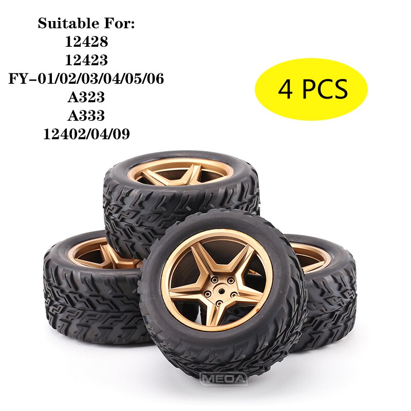 WLtoys 12428 12423 FY-01/02/03 A323 A333 12402 12404 12409 Rc Car spare parts A323-01/11 Upgrad Widen Left and right tyres Tires: 4pcs