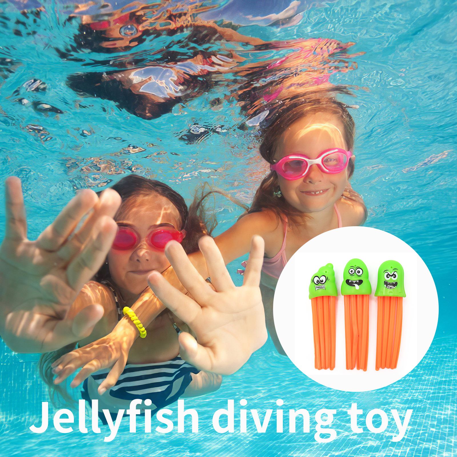 6Pcs Grappige Octopus Duiken Speelgoed Sterk Treinen Hun Duiken Vermogen Tijdens Spelen Plastic Pool Dive Duiken Game Zomer Paddle speelgoed