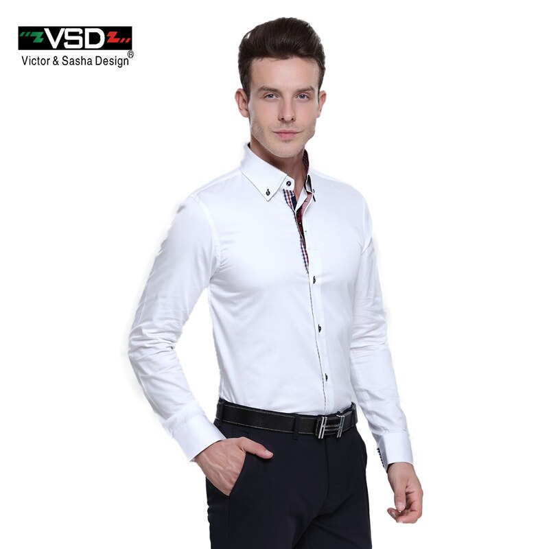 Top Italian Men Shirts Camisas Hombre Men's Shirt Long Sleeve Euro Size Homme camiseta masculina VSD Shirt