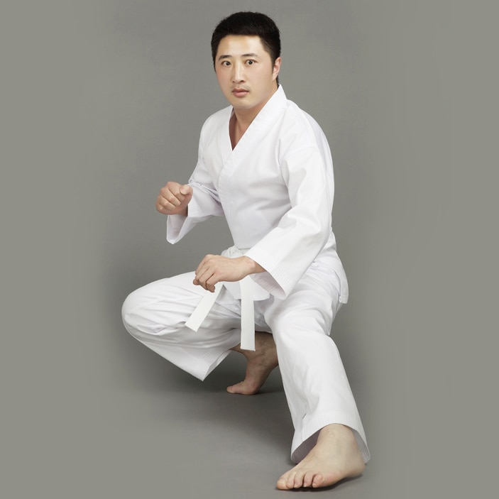 Dobok child adult karate uniform suit WTF Taekwondo kick boxing MMA Martial art training clothes dobok 55%cotton