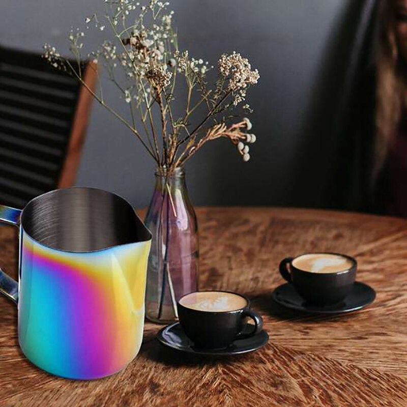 350ml rustfrit stål mælk/kaffe/cappuccino/latte art skummende kande barista mælkekande kop & dekorationskunst pen
