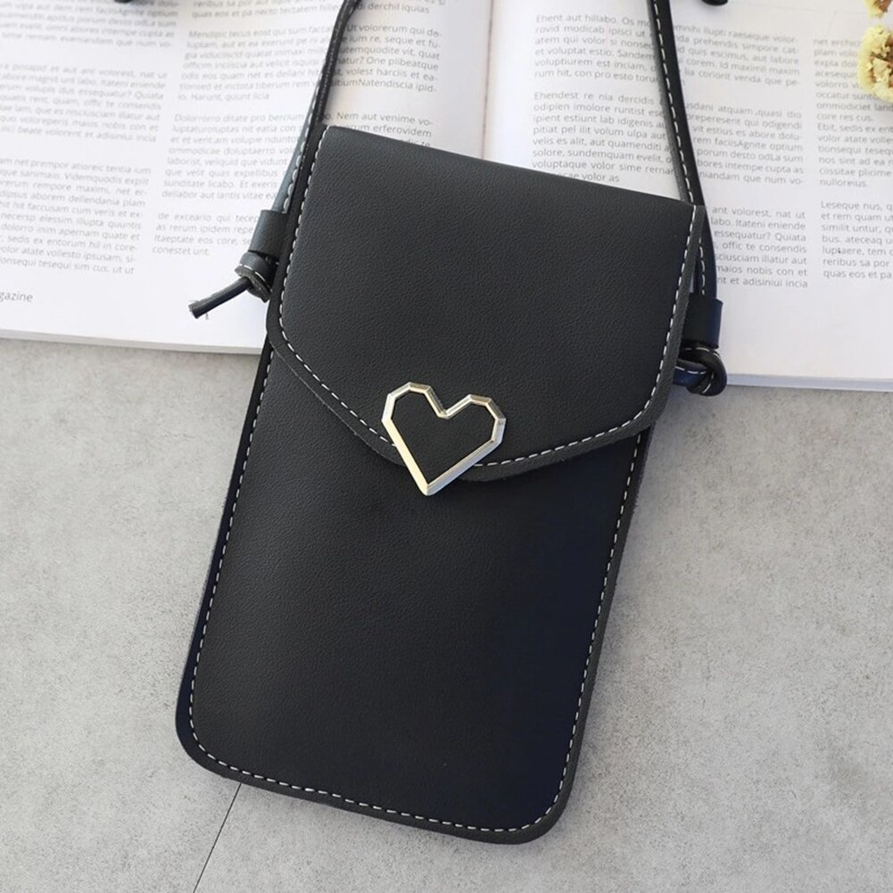 Touch Screen Cell Phone Bag Case Smartphone Wallet PU Leather Shoulder Bag Women HandBag for Iphone X Samsung S10 Huawei P30: O