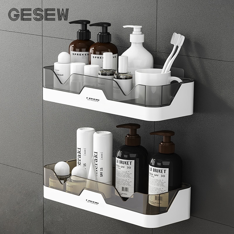GESEW Shampoo Dusche Lagerung Regale Für Bad Und Küche Punch-freies Lagerung Organizer Badezimmer Zubehör Set