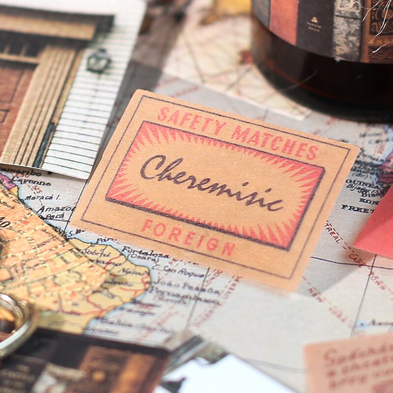 Paquete de Material de mapa antiguo de viaje, Material adhesivo, tarjetas de papel, álbum de recortes/fabricación de tarjetas/proyecto de diario, decoración de diario DIY