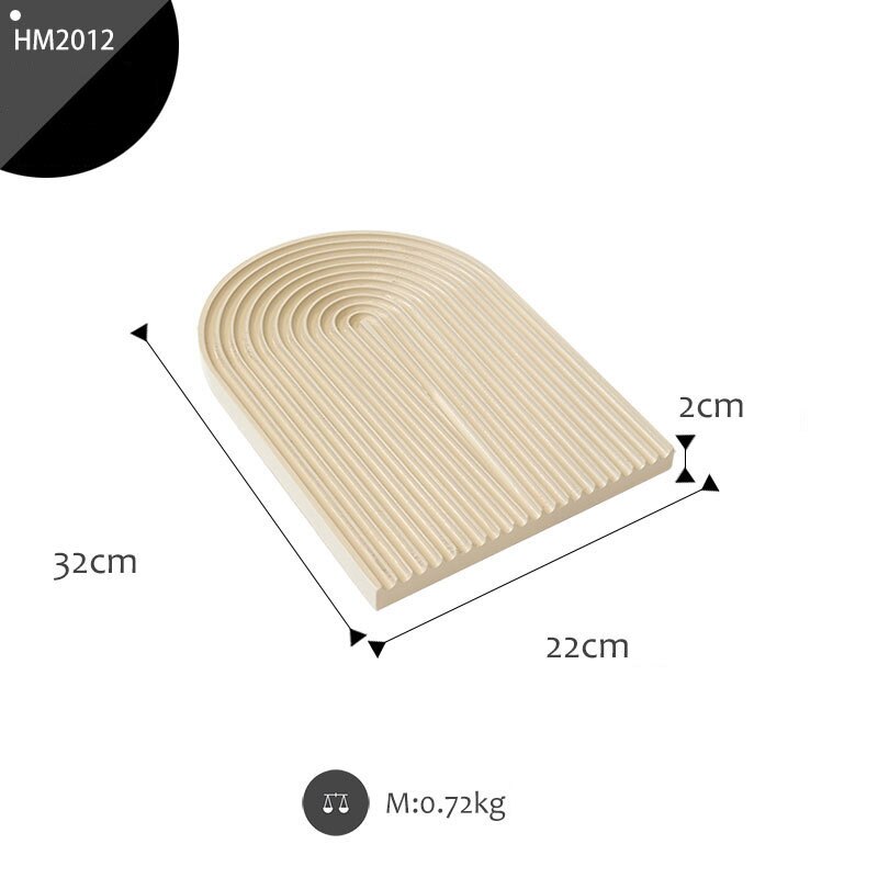 Bandejas de madera para picar, bandeja de pan de ondulación de agua, paleta de haya blanca/negra/gris, decoración de almacenamiento para mesa de pastel de postre