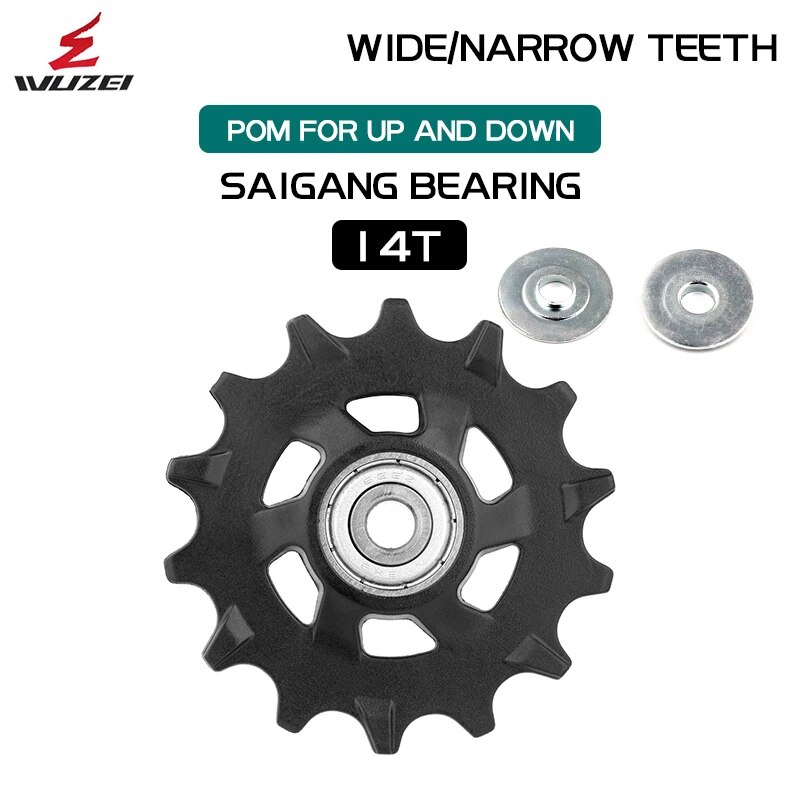 WUZEI Fahrrad Riemenscheibe Lagerbier Rad 11T 12T 13T14T15T16T17T Rennrad Führungsrad für Shimano Sram MTB Jockey Schaltwerk