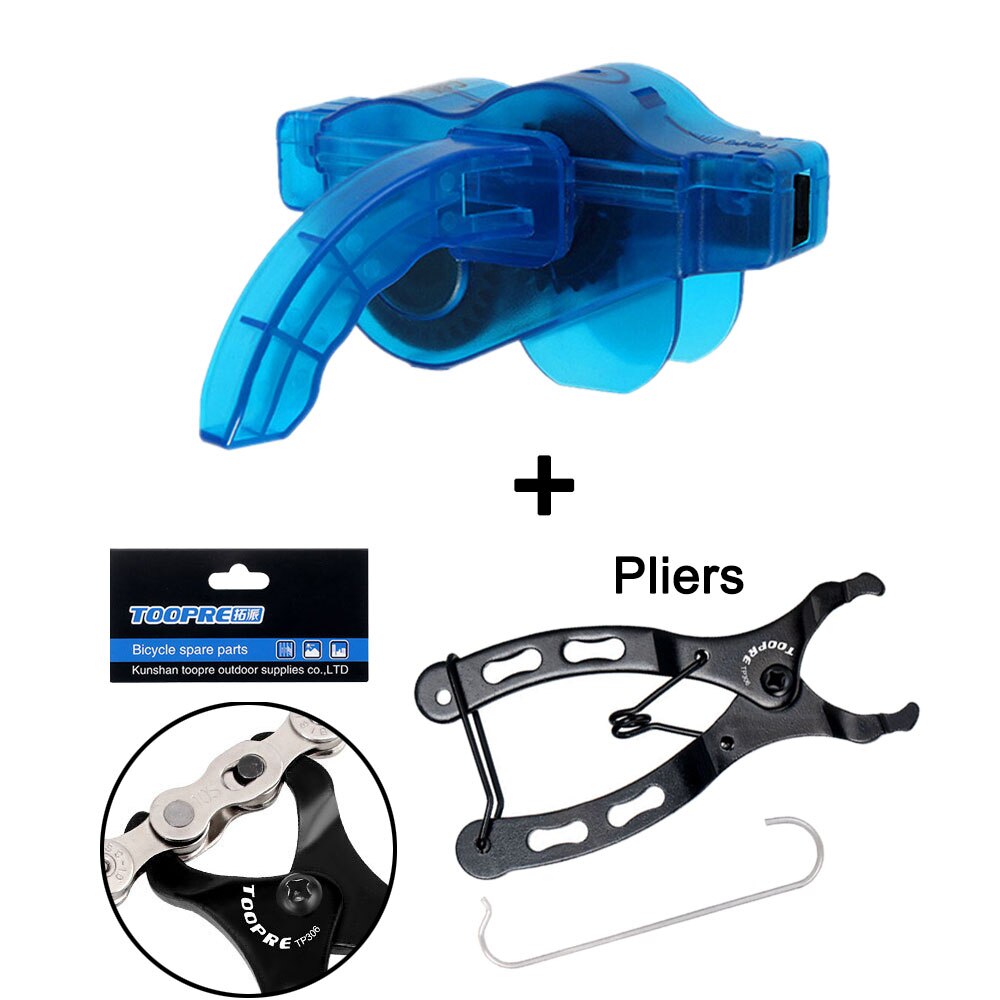 Juego de cepillos de fregado para bicicleta de montaña, limpiador de cadena, herramientas de Reparación de bicicletas, Kit de limpieza: Chain washer Set 2