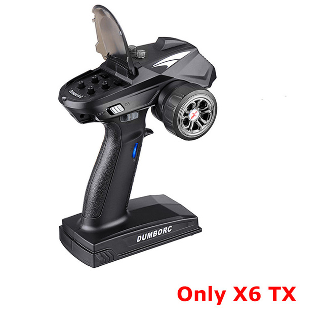 DumboRC X6 RC Transmitter 2.4G 6CH with X6FG / X6F Gyro Receiver Remote Control for Rc Car Boat Tank RC Vehicle Model Toy Parts: Navy Blue