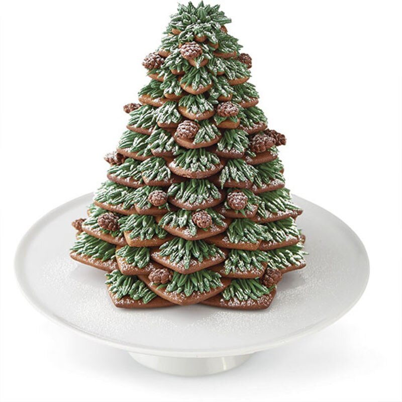 6 Stks/set Cookie Cutter Sterren Vorm 3D Cake Decorating Gereedschap Kerstboom Fondant Cake Biscuit Cutter Mold Bakken Tool