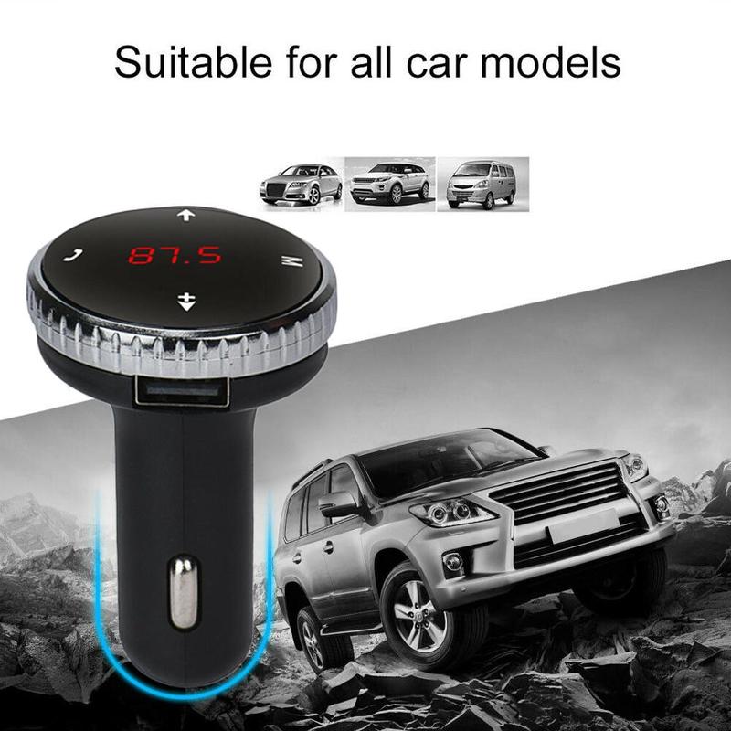 1pcs Portable Bluetooth Handsfree Car Kit FM Transmitter Receiver Bluetooth Player Audio Car Wireless Adapter Car Modulator