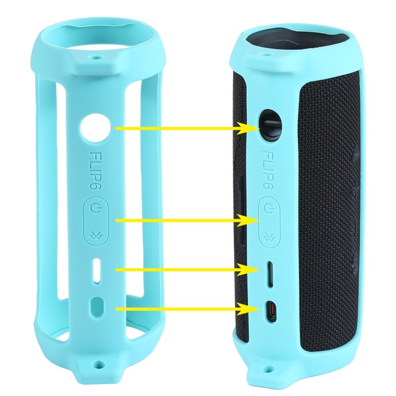 Siliconen Beschermhoes Voor Jbl Flip 6 Speaker Travel Case Klassieke Stijl Gevallen Met Schouderriem Haak
