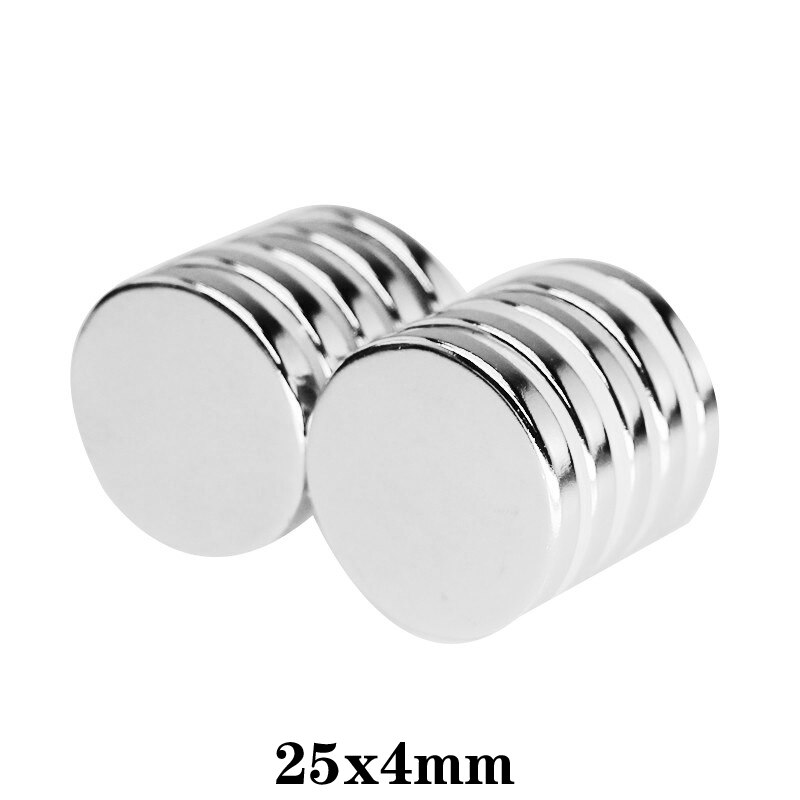 2 ~ 50 Stuks 25X4 Krachtige Magneten 25 Mm X 4 Mm Permanente Ronde Magneet 25X4mm Koelkast Neodymium Magnetische Super Sterke Magneet 25*4 Mm