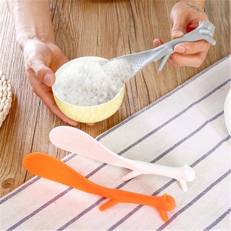 Accesorios de cocina cuchara de arroz ABS antiadherente, cucharas de cocina cucharón de sopa cucharón de la vajilla cocina de arroz Gadgets de cocina