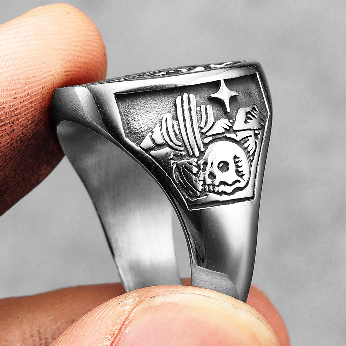 Cowboy Schedel Ratelslang Mannen Ringen Rvs Stalen Vrouwen Sieraden Vintage Punk Rock Cool Stuff Mode Accessoires