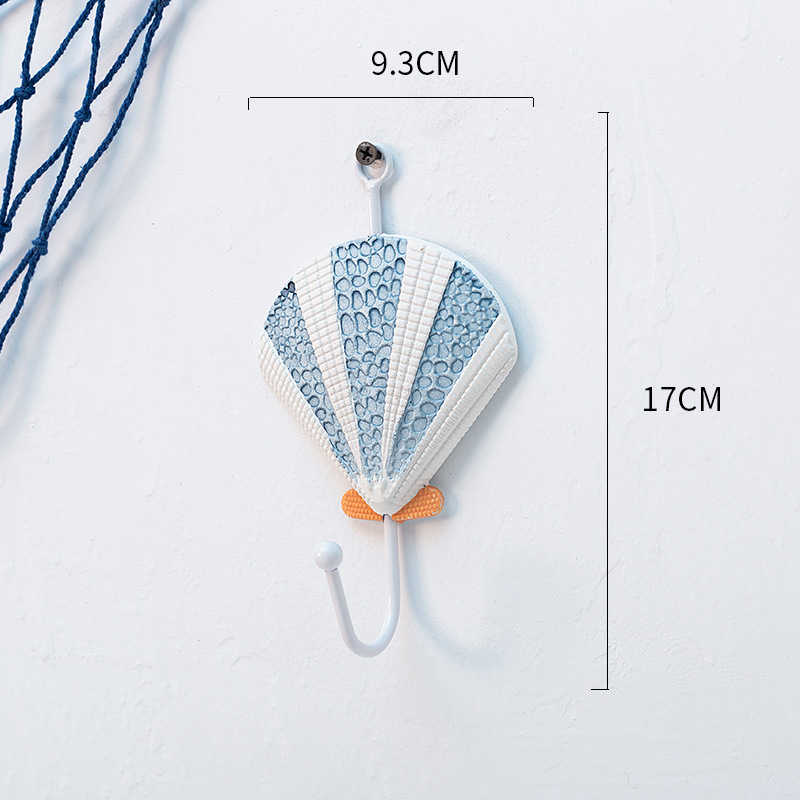 Neue nautische Kleidung Hüte Haken Huaqi HYJ002 mediterranen Stil Kleiderhaken Holz Handtuchhalter für Wanddekoration