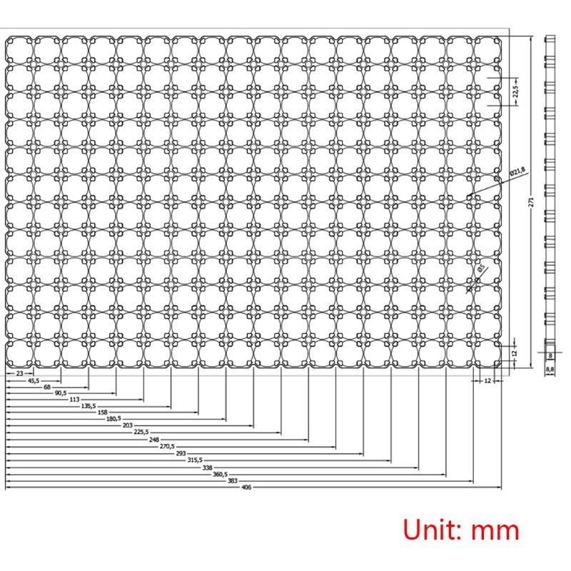 20PCS di Sicurezza 1x3 Batteria Supporto Della Staffa Anti Vibrazione Delle Cellule di Plastica Del Basamento Staffe per 21700 Batterie Pack