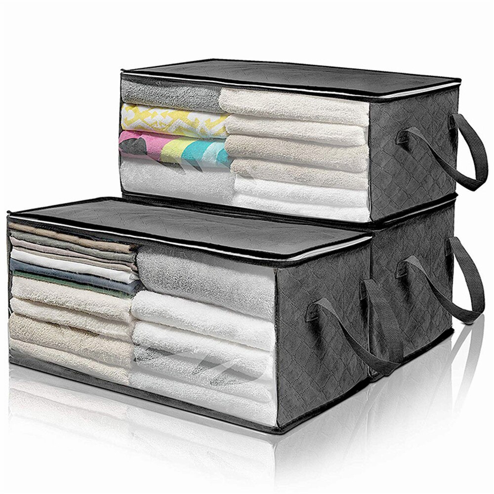 Wardrobe Foldable Storage Bags Space Saving Under Bed Storage Box Home Clothes Blanket Quilt Container Household Organizer