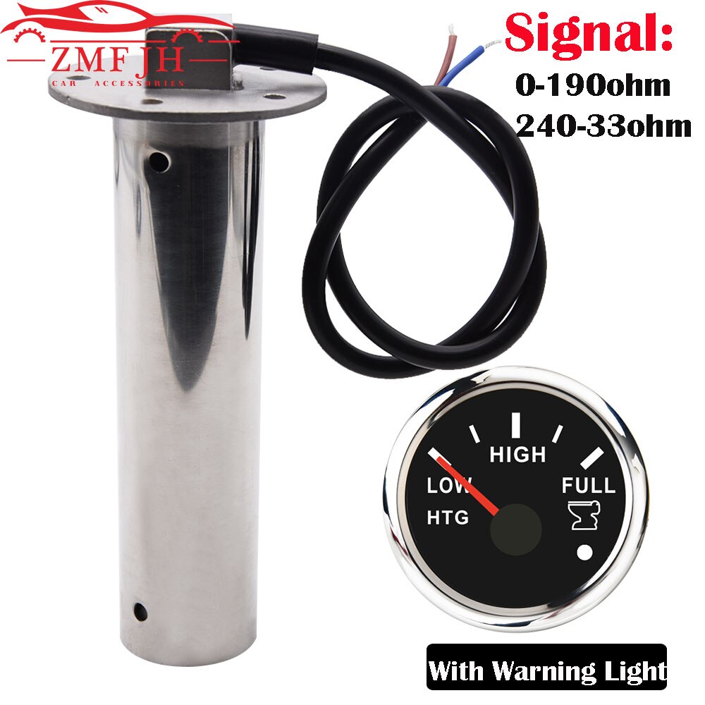 Universal 52MM Digital Car Boat Holding Tank Level Gauge Meter Fit for Boat Water Sender Unit Water Level Sewage Sensor150-500mm