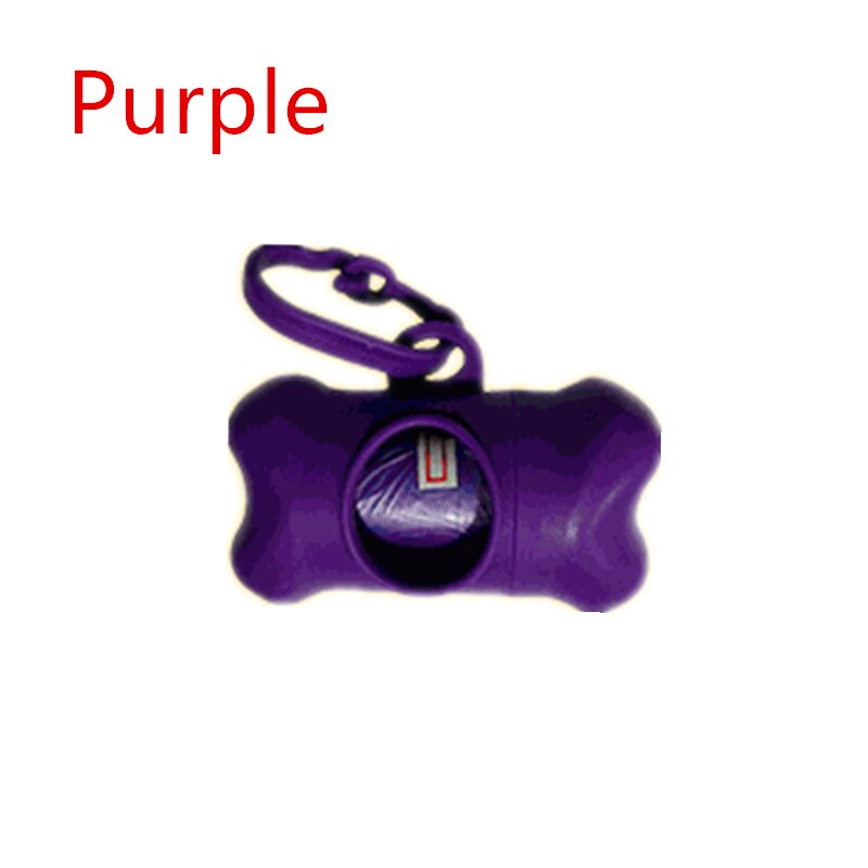 Huisdier Afvalzak Dispenser Voor Hond Afval Tas Houder Plastic Vuilniszak Dispenser Carrier Case Hond Huisdier Afval Kak Tassen: Purple