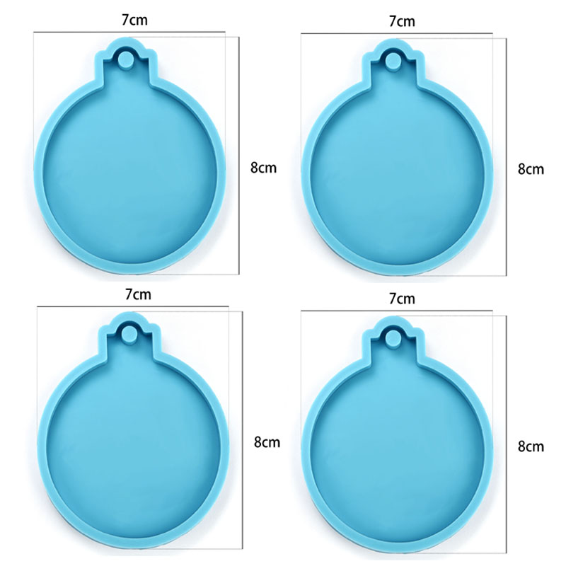 4/5Stck Weihnachten Ball Anhänger UV Epoxid Silikon bilden Blau/Rosa Schlüsselbund Harz Formen DIY Handwerk schmuck Dekorationen Gießen Werkzeuge: Rosa