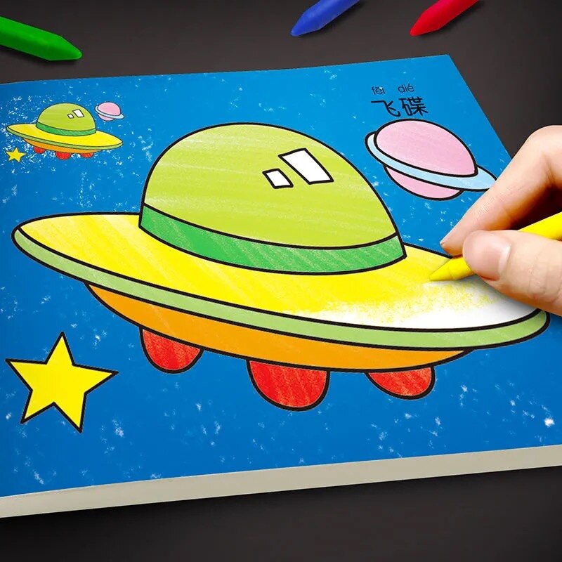 Watercolor Coloring Books Children's Drawing Kids Chinese Books Painting Students Learning Art Beginners Educational