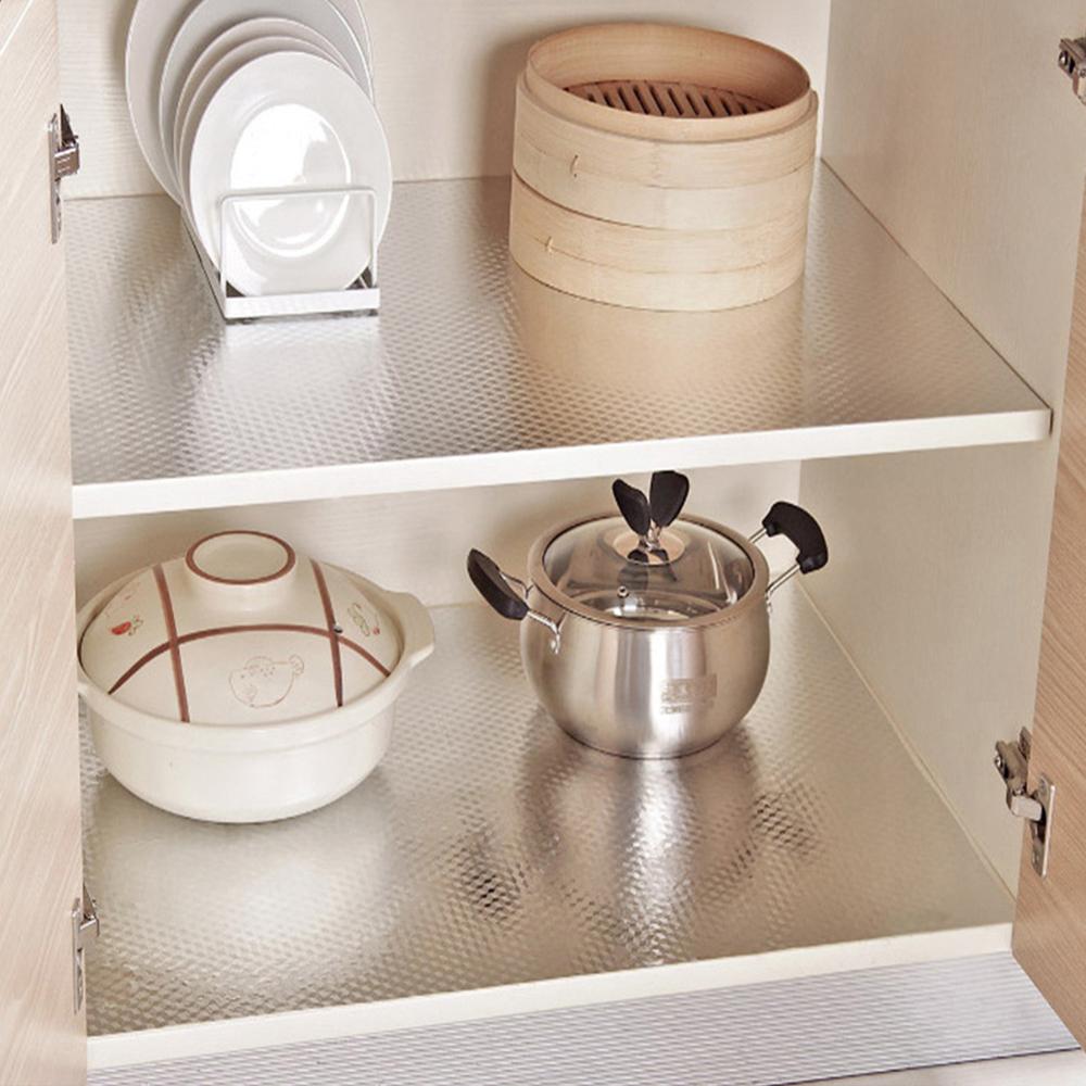 1m/2m/3m/5m køkkenoliebestandige komfur klistermærker selvklæbende aluminiumsfolie skrivebord skuffe diy tapet 40cm bredde