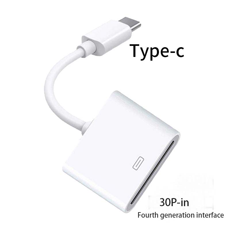 Lämplig för apple 4- till typ-c gränssnittsadapter, apple 30- pin till typ-c adapter, apple laddningskabel
