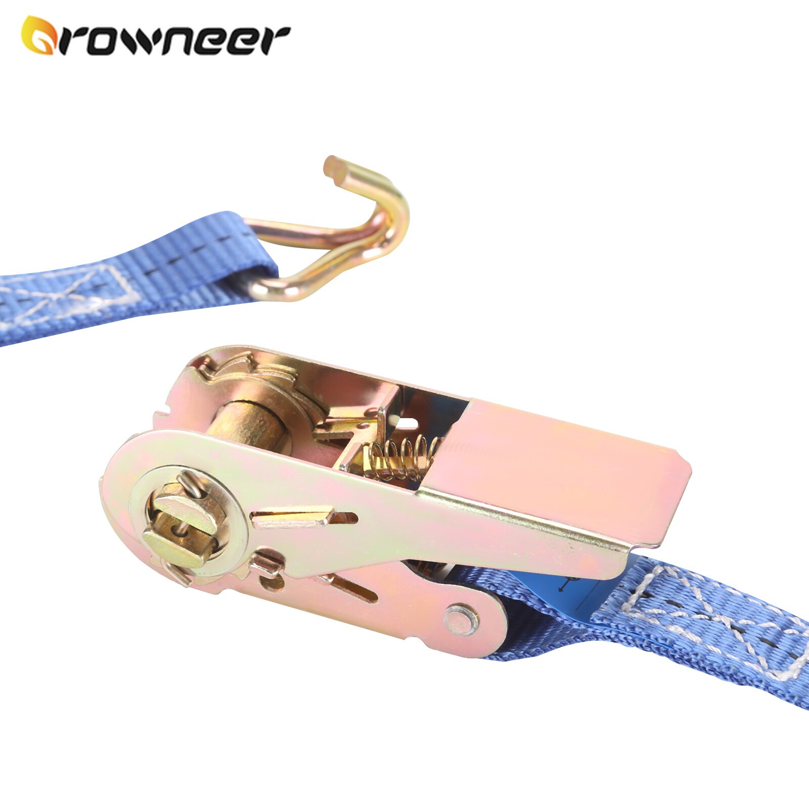 1/2/4pcs Tow Rope Lorry Lashing Ratchet Belt Polyester Blue Tie Down Cargo Strap Carbon Steel Buckle Weaving Car Accessories