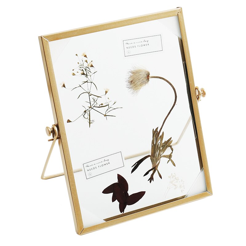 4/6/7 pouces verre Transparent Album Photo idyllique séché fleur spécimen Album Photo décoration de la maison décorer cadre Photo ZH449