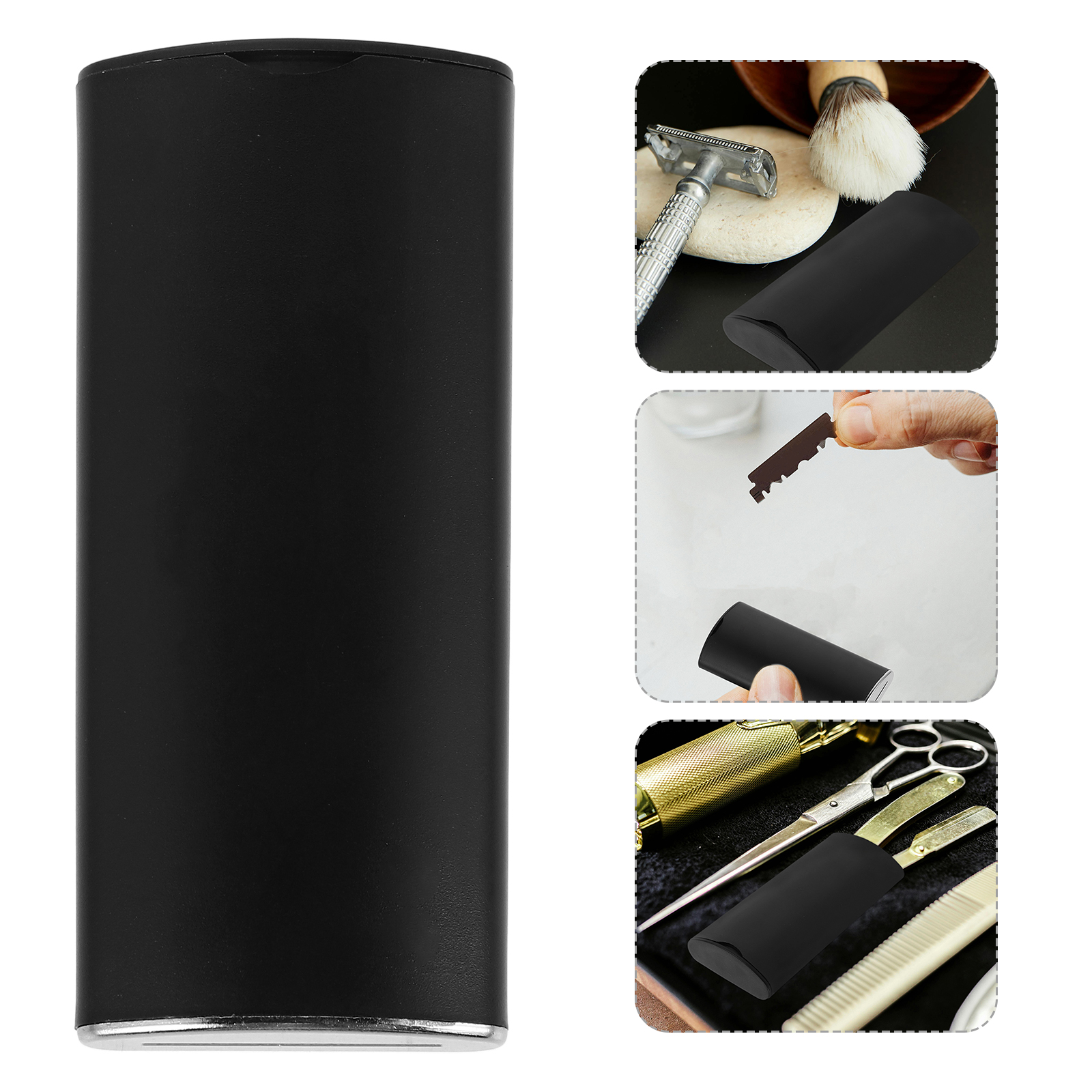 Caja de almacenamiento de cuchillas portátil, contenedor de eliminación de cuchillas de afeitar, cuchillo de utilidad, suministros de peluquero de estaño de seguridad, dispensador de cuchillas