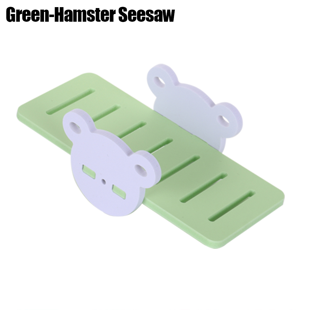Hamster Speelgoed Accessoires Kleine Dier Swing Egel Woestijnrat Rainbow Bridge Pet Sport Oefening Speelgoed Set Hamsters Huis: Green-Hamster Seesaw