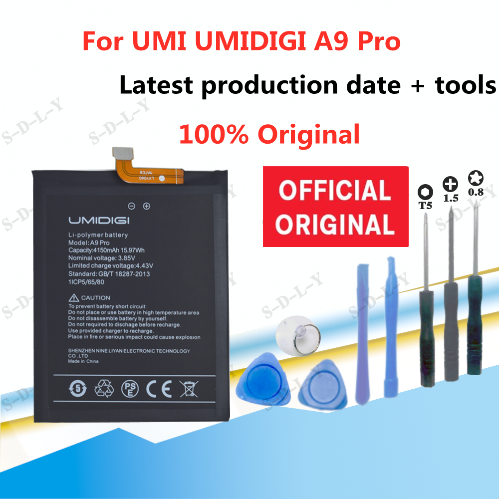 Voor Umi Umidigi A9 Pro Batterij 4150Mah 100% Vervangende Onderdelen Telefoon Accessoire Accu Met Gereedschap