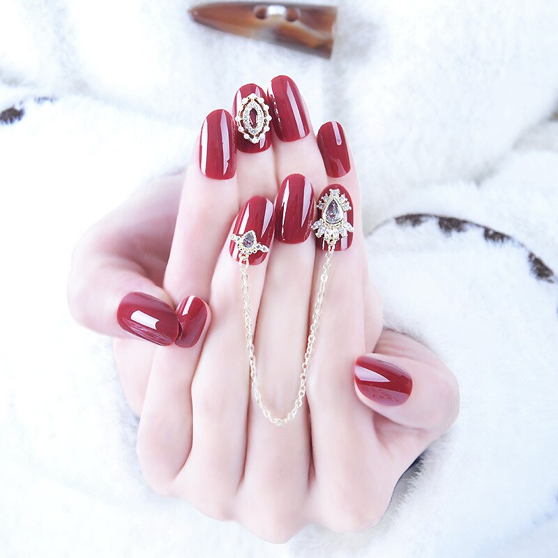 24Pcs/Set Shiny Rhinestone Nail Patch nail patch for diy kit: 8