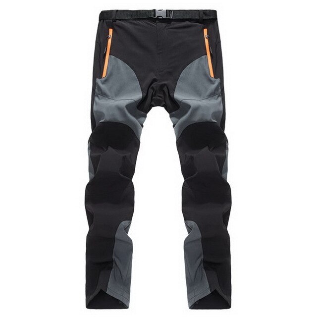 Mens Summer Quick Dry Hiking Pants Men Outdoor Sports Breathable Trekking thin Trousers Spring Mens fishing Climbing Pant: Gray / M