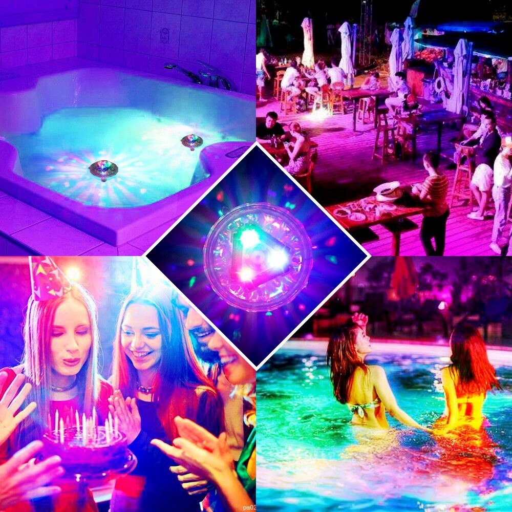Floating Underwater Light RGB Submersible LED Disco party Light Glow Show Swimming Pool Tub Spa Lamp Baby Bath Light