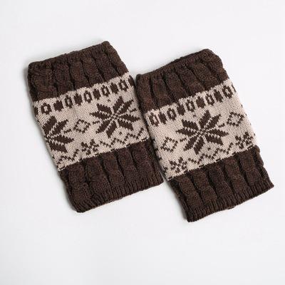 Gebreide Laarzen Wollen Voet Cover Herfst En Winter Kleur Bijpassende Kerst Sneeuwvlok Sokken Beenwarmers 3 Paar/partij: 4